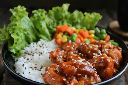 Resep & Cara Membuat Barbeque Chicken Rice Bowl Enak Mudah Sekali