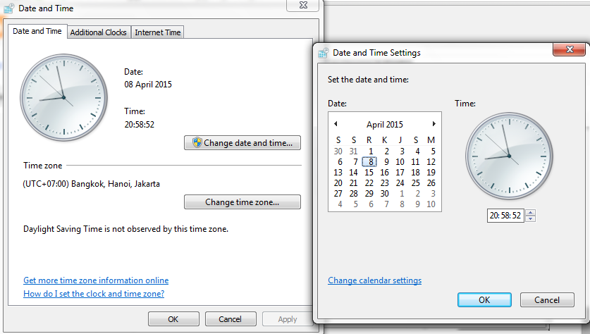 Change date and time settings.. Change date and time settings..