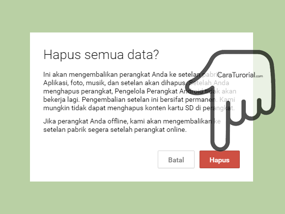 Hapus semua data ponsel saya Hapus semua data ponsel saya