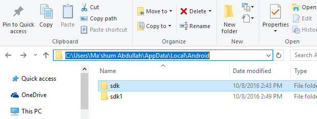 Default Folder SDK Location Android Studio Default Folder SDK Location Android Studio