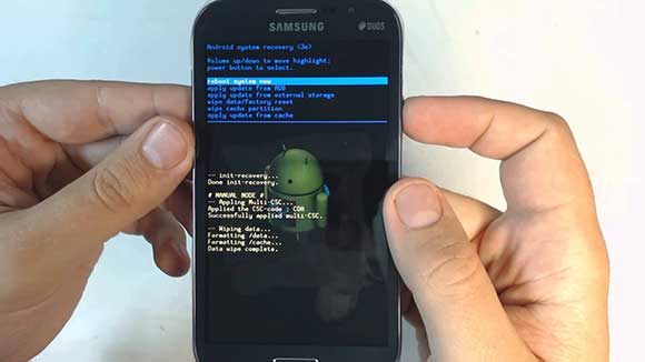 Inilah Tampilan menu Recovery Mode Tampilan menu Recovery Mode