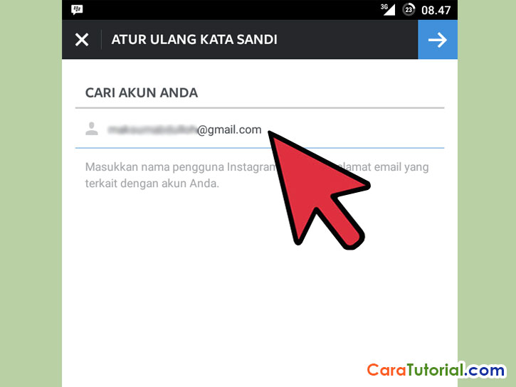 Masukkan email Instagram Masukkan email Instagram