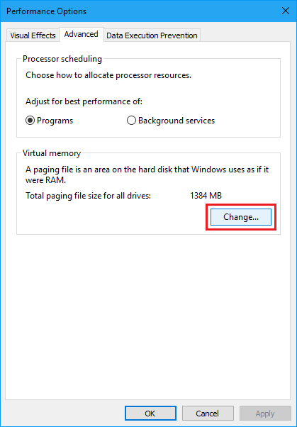 Performance Options Windows 10 Performance Options Windows 10