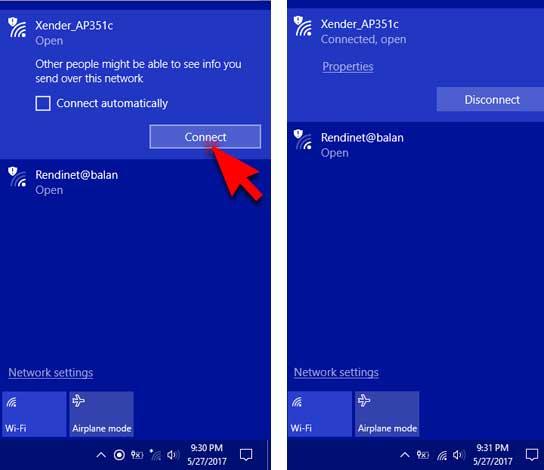 Sambungkan PC ke Wifi Hotspot
