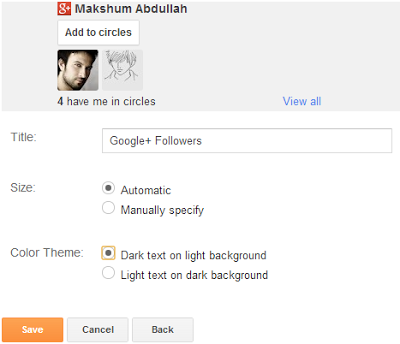 Membuat dan Pasang Widget Google+ Followers di blogger
