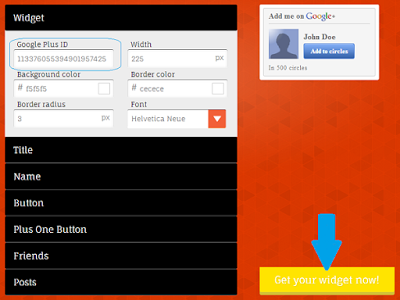 Cara membuat Widget Google Plus dan pasang di blogger