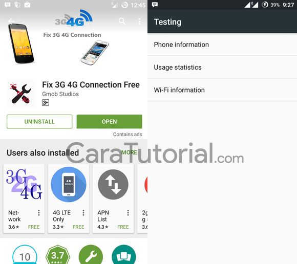 Merubah Jaringan EDGE ke 3G HSDPA & 4G LTE di HP melalui aplikasi Fix 3G 4G Connection Free for android Merubah Jaringan EDGE ke 3G HSDPA & 4G LTE di HP melalui aplikasi Fix 3G 4G Connection Free for android