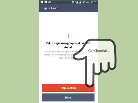 Yakin ingin menghapus akun LINE Anda? Yakin ingin menghapus akun LINE Anda?