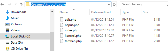 Aplikasi CRUD Sederhana PHP dan MySQL Aplikasi CRUD Sederhana PHP dan MySQL