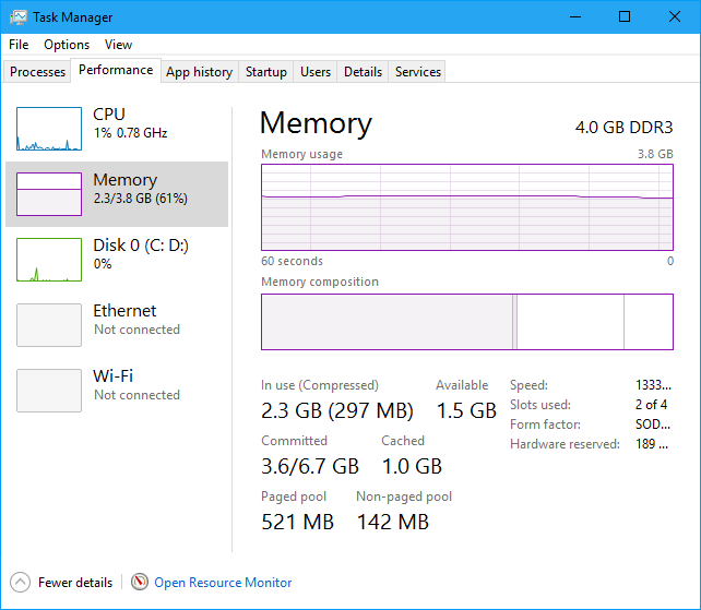 Performance Windows 10 RAM 4GB DDR3 Performance Windows 10 RAM 4GB DDR3