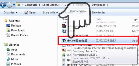 Lokasi file Installer IDM Lokasi file Installer IDM