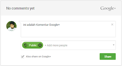 Cara pasang komentar Google+ di Blogger