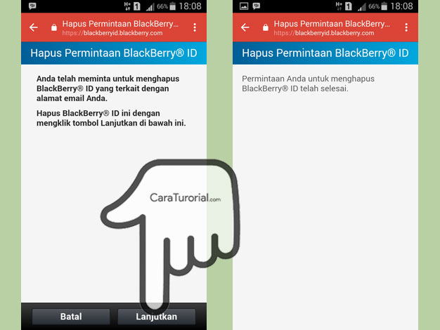 Menghapus Akun BBM
