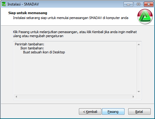 Siap untuk memasang smadav Siap untuk memasang smadav