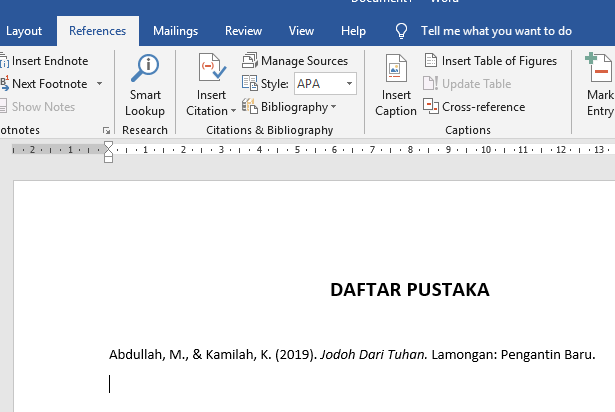 Membuat Daftar Pustaka yang Benar Secara Otomatis