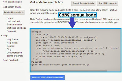 Membuat dan Pasang Google Custom Search Engine di blogger