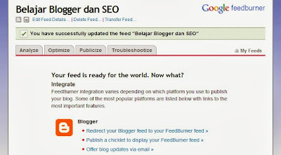 Cara Membuat dan Mendaftarkan Blog ke RSS Feedburner