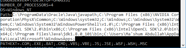 CMD Path System Environment Variable