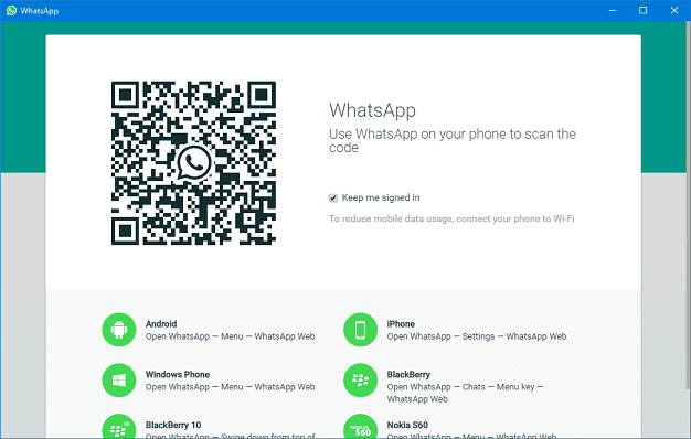 WhatsApp for PC Windows Mac QR Code