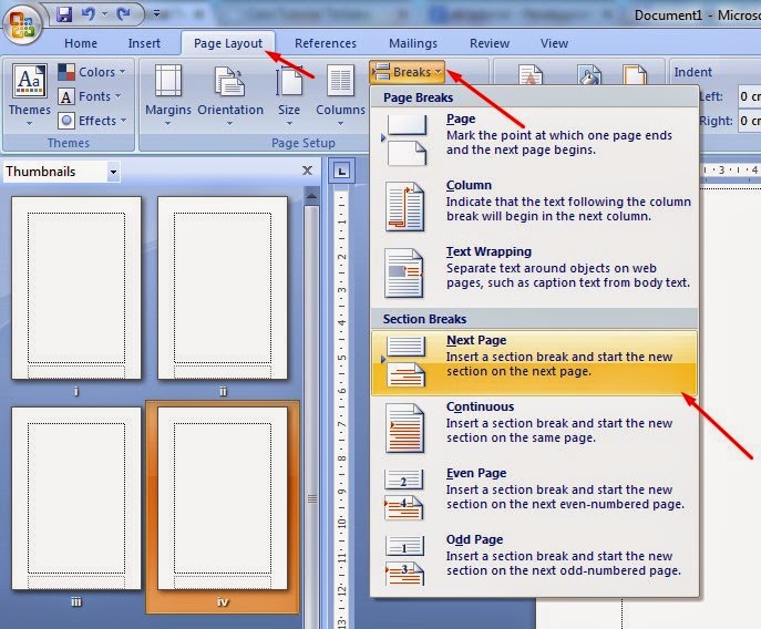 Setting page layout breaks next page Setting page layout breaks next page