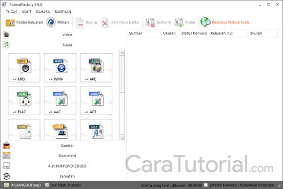 Tampilan Format Factory di Laptop Windows Tampilan Format Factory di Laptop Windows
