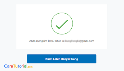 Gambar pembayaran atau kirim uang berhasil melalui Paypal Gambar pembayaran atau kirim uang berhasil melalui Paypal