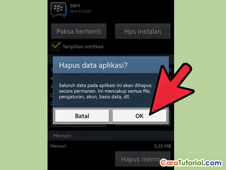 Hapus Data BBM for Android