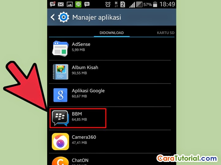 Manager Aplikasi BBM for Android