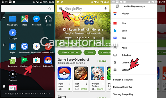 Setelan Google Play Store Setelan Google Play Store