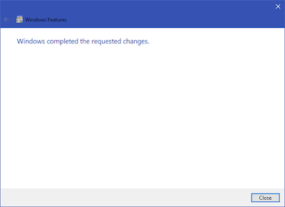 Windows completed the requested changes
