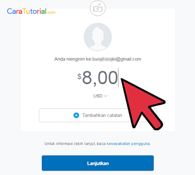 Gambar jumlah uang / saldo pembayaran Paypal Gambar jumlah uang / saldo pembayaran Paypal