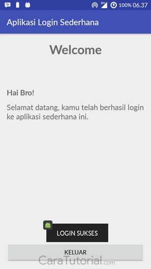 Demo Login Sukses Demo Login Sukses