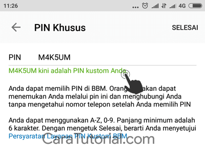 PIN khusus tersedia PIN khusus tersedia