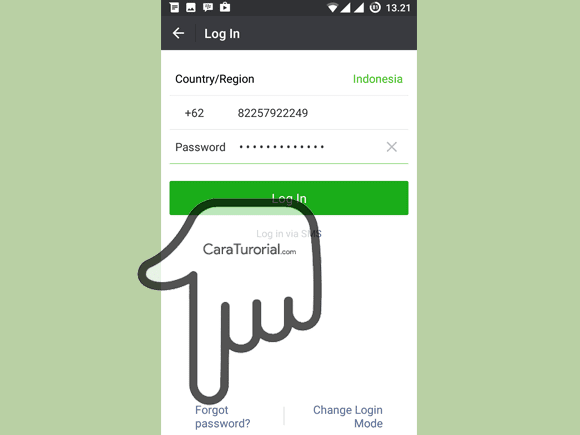 Ketuk pada Forgot Password? Forgot Password Wechat