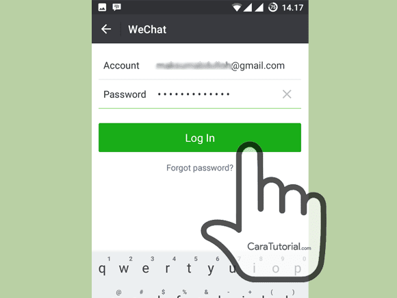 Masukan email dan password wechat kamu Login WeChat via Email