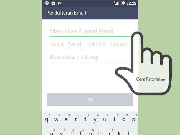 Pendaftaran Email ke akun LINE Pendaftaran Email ke akun LINE