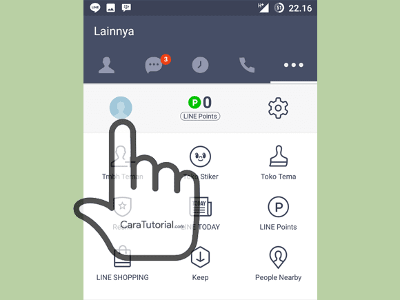 ketuk icon user Line User Profil LINE