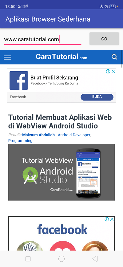 Aplikasi Browser Sederhana Android Studio Aplikasi Browser Sederhana Android Studio