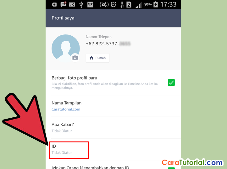 User ID LINE Messenger Tidak Diatur User ID LINE Messenger Tidak Diatur