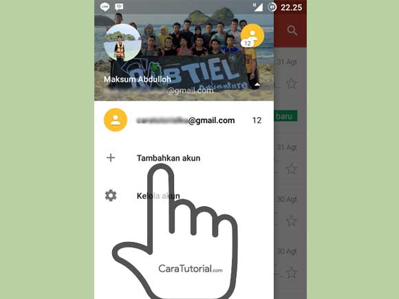 Tambahkan akun Gmail Tambahkan akun Gmail