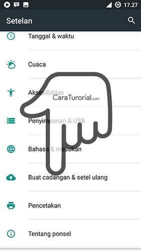 buat cadangan dan setel ulang