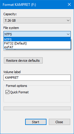 Format Flashdisk NTFS Format Flashdisk NTFS