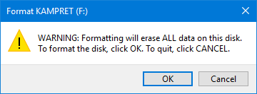 Warning Format Flashdisk Warning Format Flashdisk