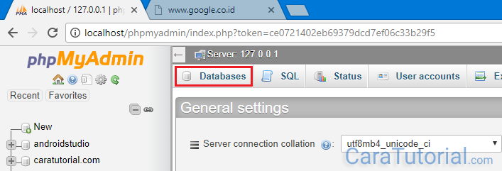 created tabel in database mysql xampp using phpmyadmin created tabel in database mysql xampp using phpmyadmin