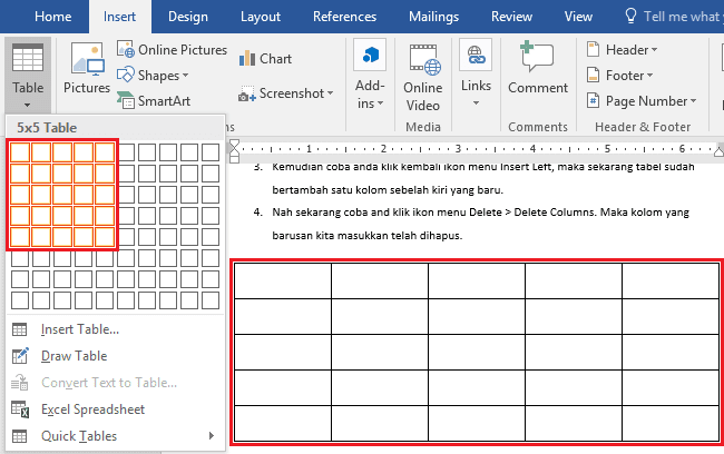 Insert table microsoft word Insert table microsoft word