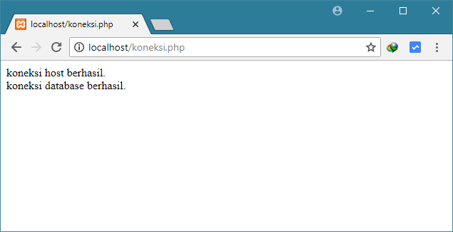 koneksi database mysql berhasil koneksi database mysql berhasil