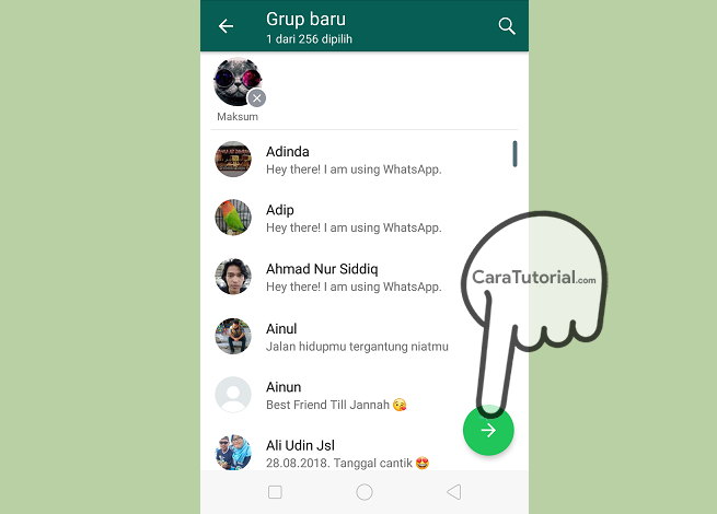 Membuat Grup baru di WhatsApp