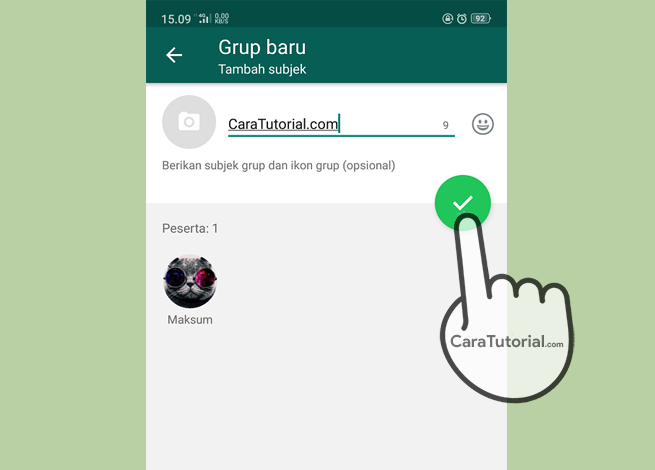 Membuat Grup baru di WhatsApp Membuat Grup baru di WhatsApp