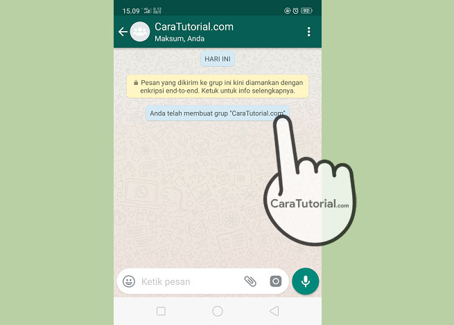 Membuat Grup baru di WhatsApp