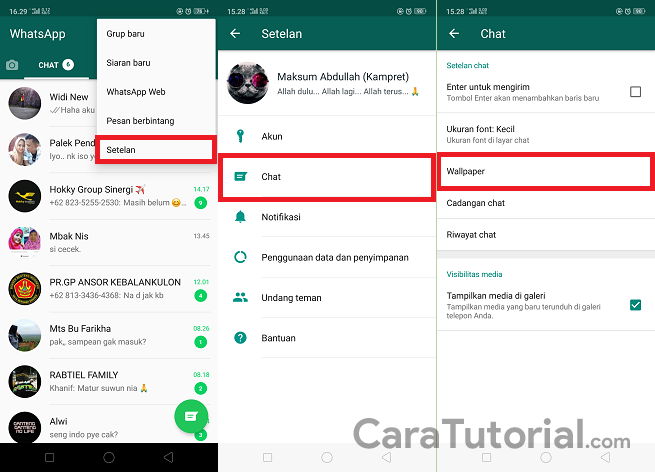 Cara Mengubah Background Wallpaper Chat WhatsApp Cara Mengubah Background Wallpaper Chat WhatsApp
